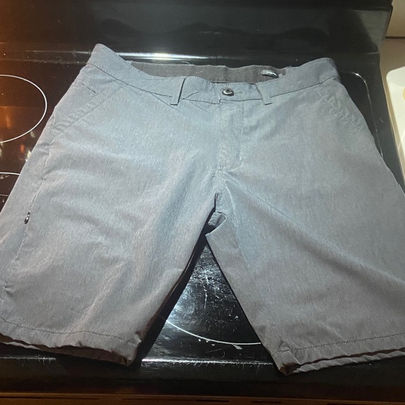 Kenneth Cole Charcoal Flat Front Shorts - Picture 1 of 4